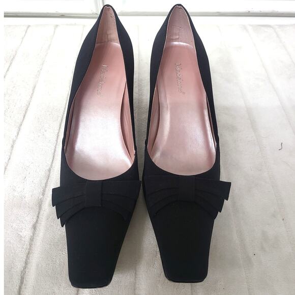 Madeline Eartha Black Fabric Heels - Size 9 M - Picture 3 of 10